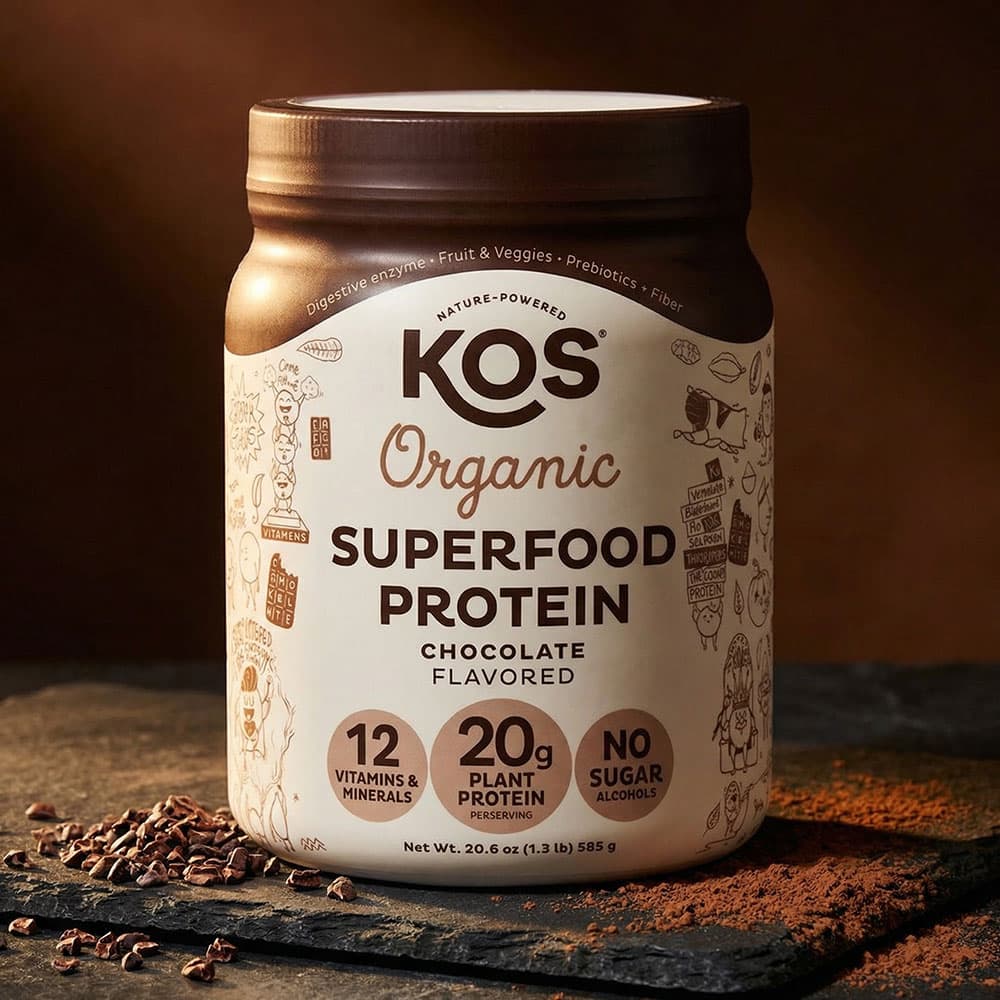 KOS Vegan Protein Powder 20g - 10 Servings (Chocolate)