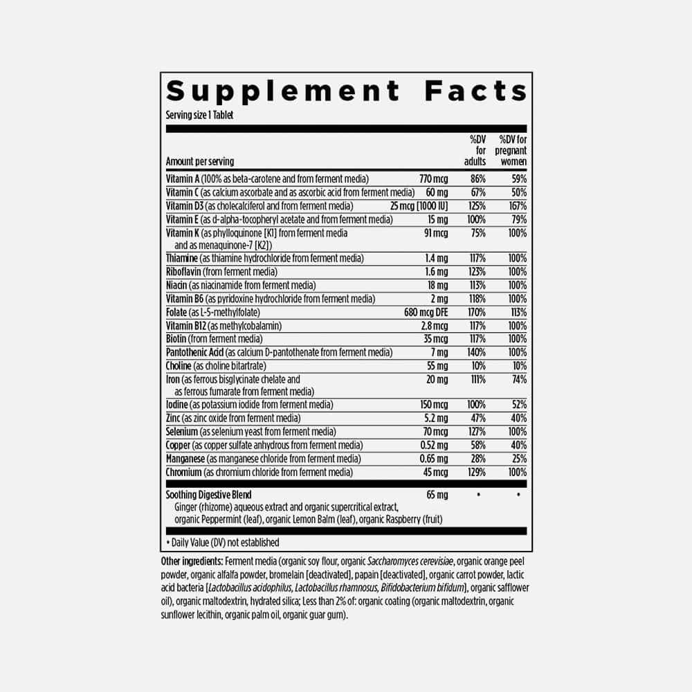 Prenatal Multivitamin with Methylfolate & Choline - 30 Tablets
