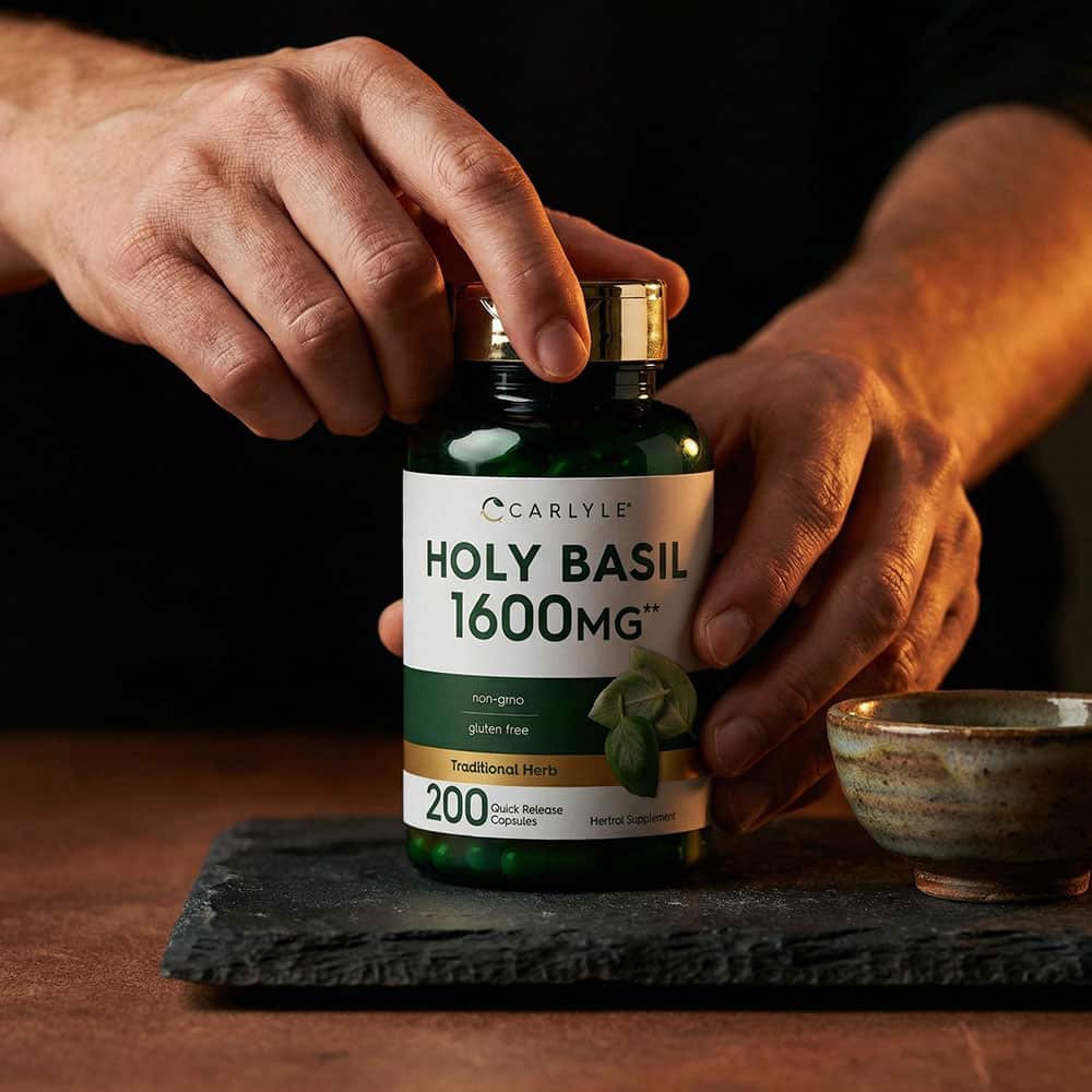 Holy Basil Leaf Extract 1600mg - 200 Capsules