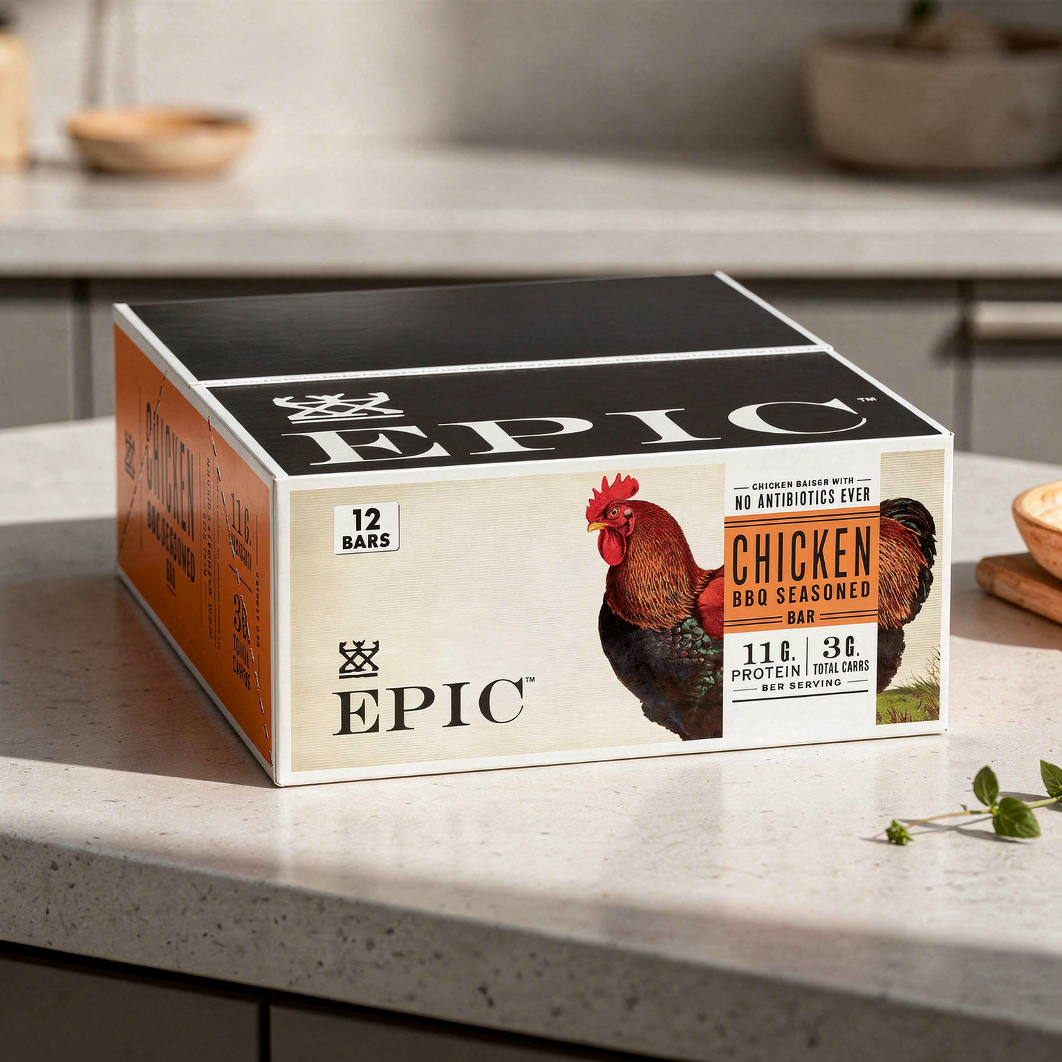 BBQ Chicken Protein Bar 11g - 12 Bars (1.3oz Each)