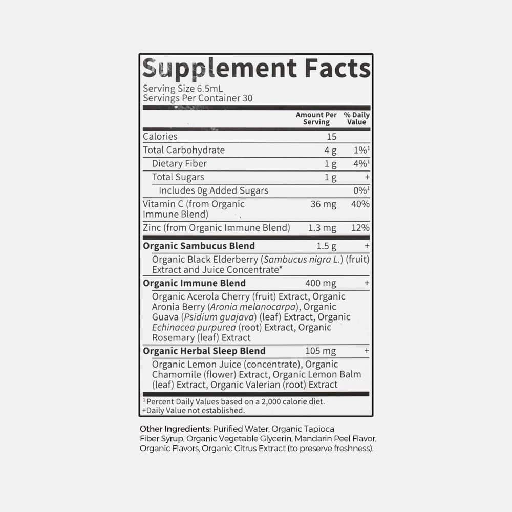 Organic Elderberry Sleep Immune Syrup - 6.59 fl oz Liquid