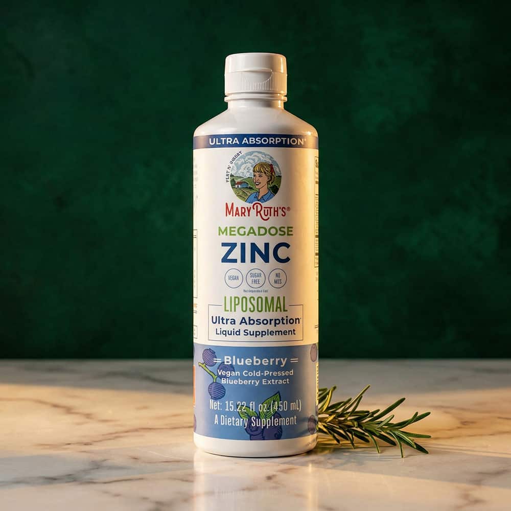 Liquid Zinc Liposomal 25mg - 30 Servings (Blueberry)