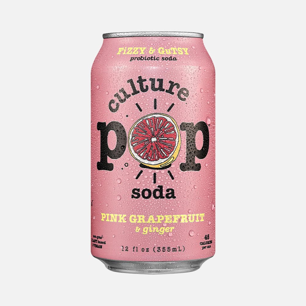 Culture Pop Pink Grapefruit & Ginger Soda - 12 Cans
