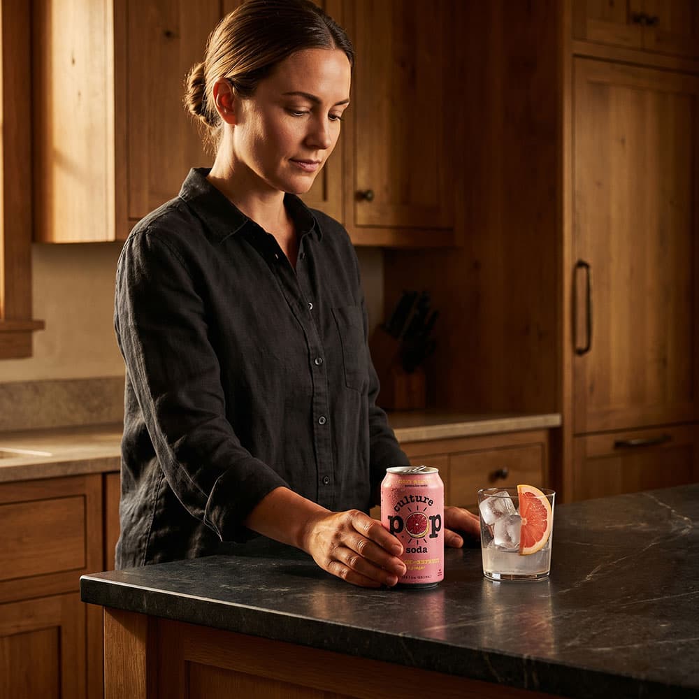 Culture Pop Pink Grapefruit & Ginger Soda - 12 Cans