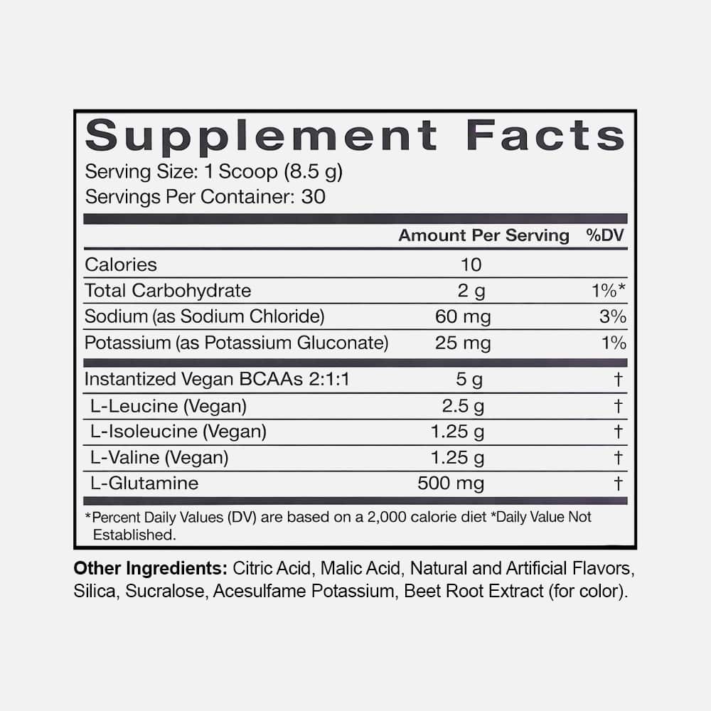 BCAA Powder - Hawaiian Shaved Ice Flavor | 30 Servings