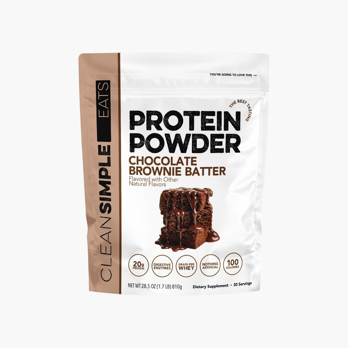 Clean Simple Eats - Whey Protein Powder (Chocolate Brownie Batter) - 30 Servings