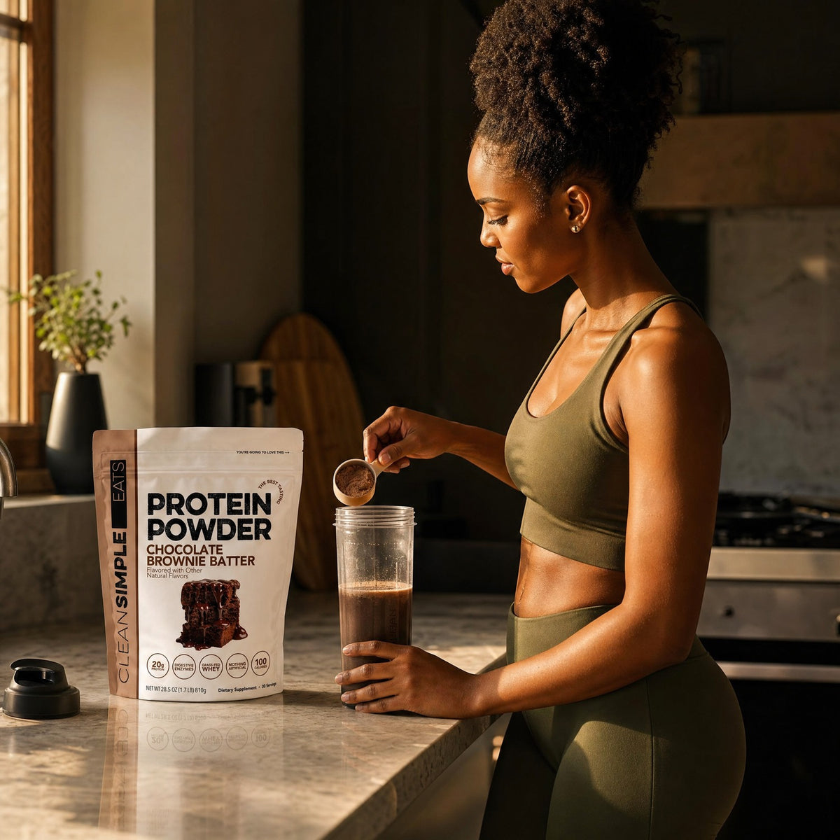 Clean Simple Eats - Whey Protein Powder (Chocolate Brownie Batter) - 30 Servings