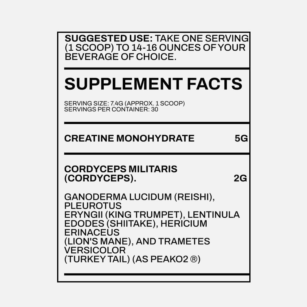 Creatine Monohydrate 5g + Peak02 - 30 Servings Powder