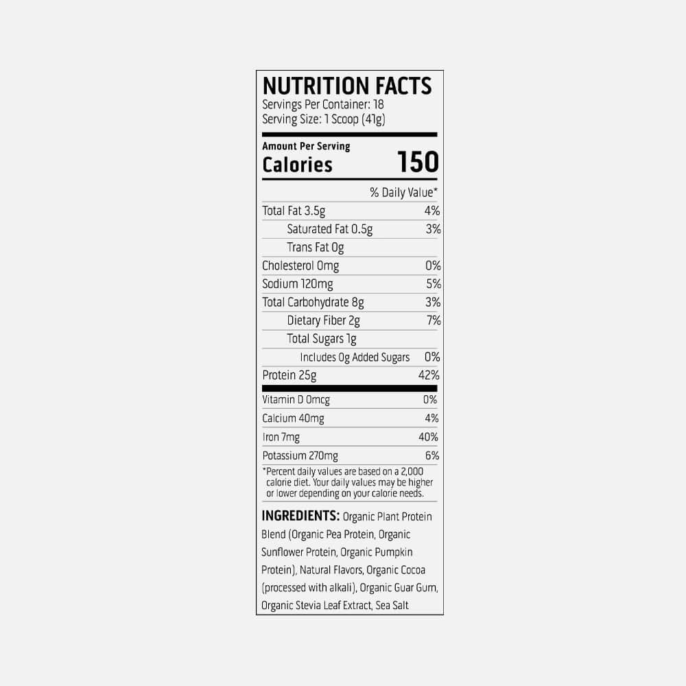 Organic Plant Protein 25g - 20 Servings Powder (Vanilla)