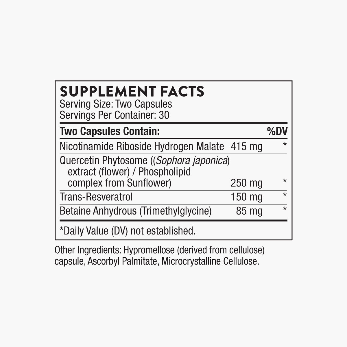 ResveraCel with Nicotinamide Riboside Quercetin & Resveratrol