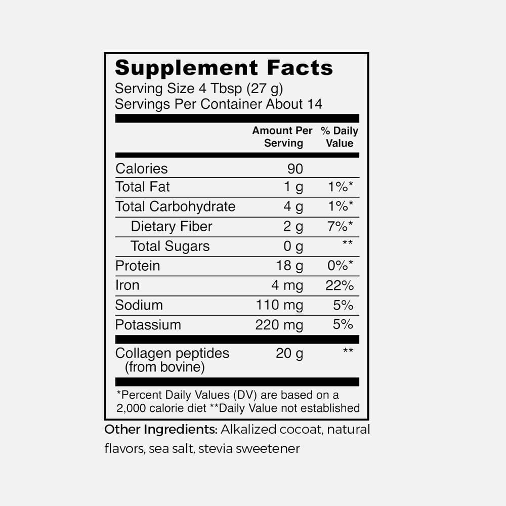 Collagen Peptides Chocolate 13.5oz - Powder