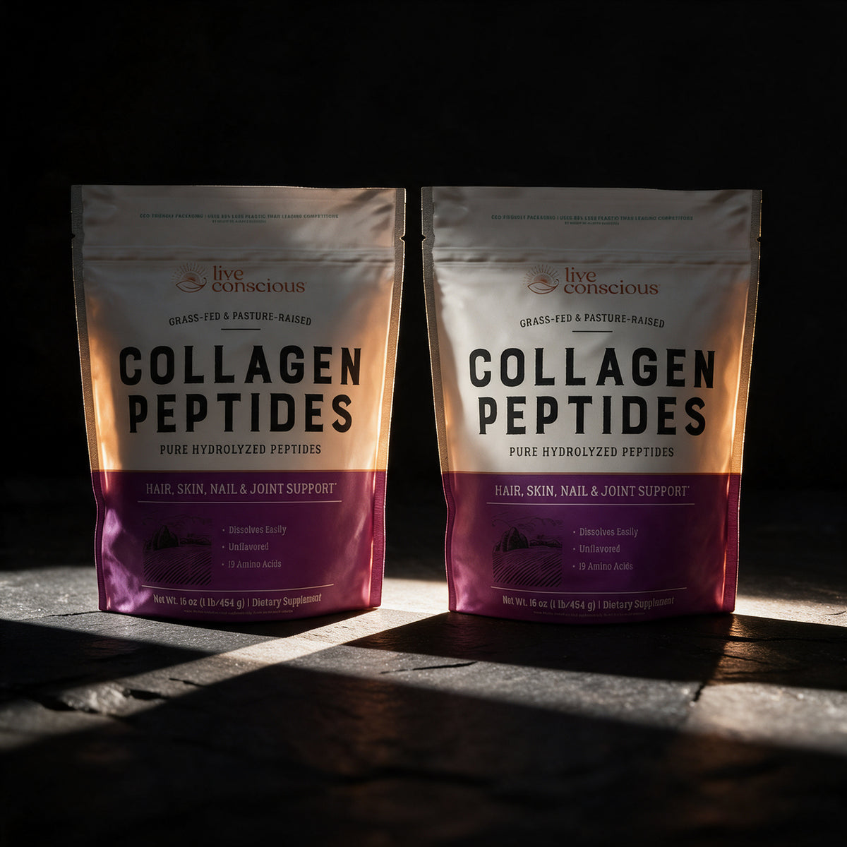 Live Conscious - Collagen Peptides Powder - 16 oz - 2 Pack
