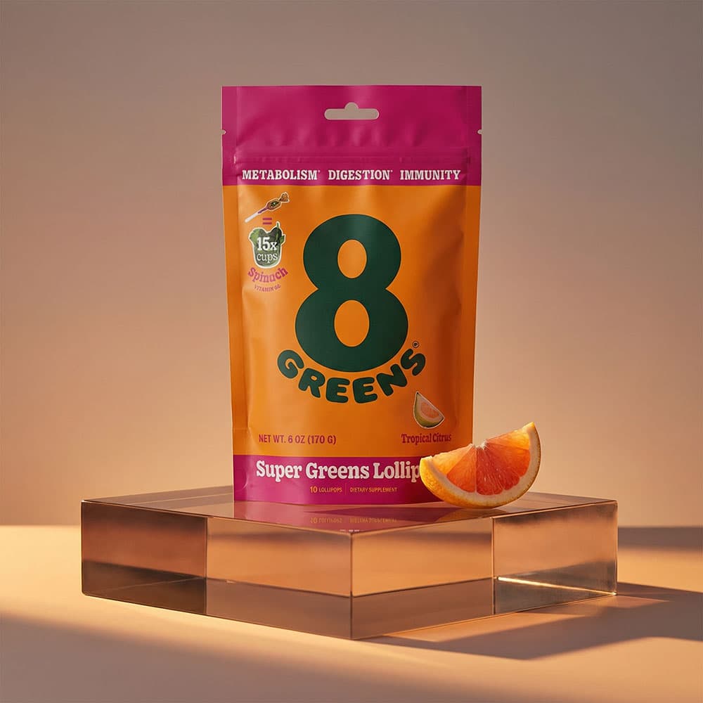 Super Greens Lollipops – Citrus Flavor, 10 Count