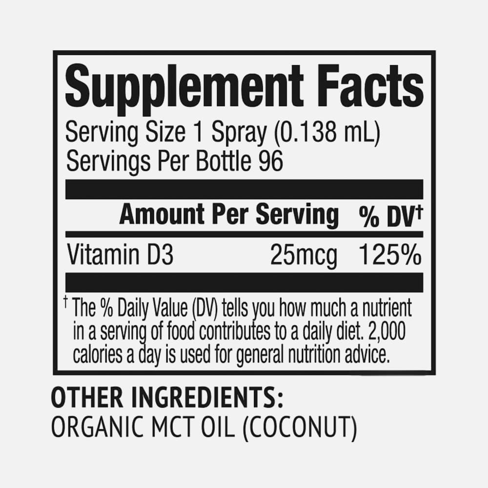 Vegan Vitamin D3 1000 IU - 96-Serving Liquid