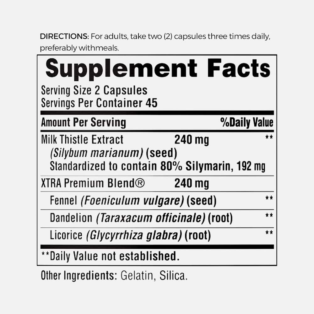 Milk Thistle Liver Complex 90 Count - Capsules