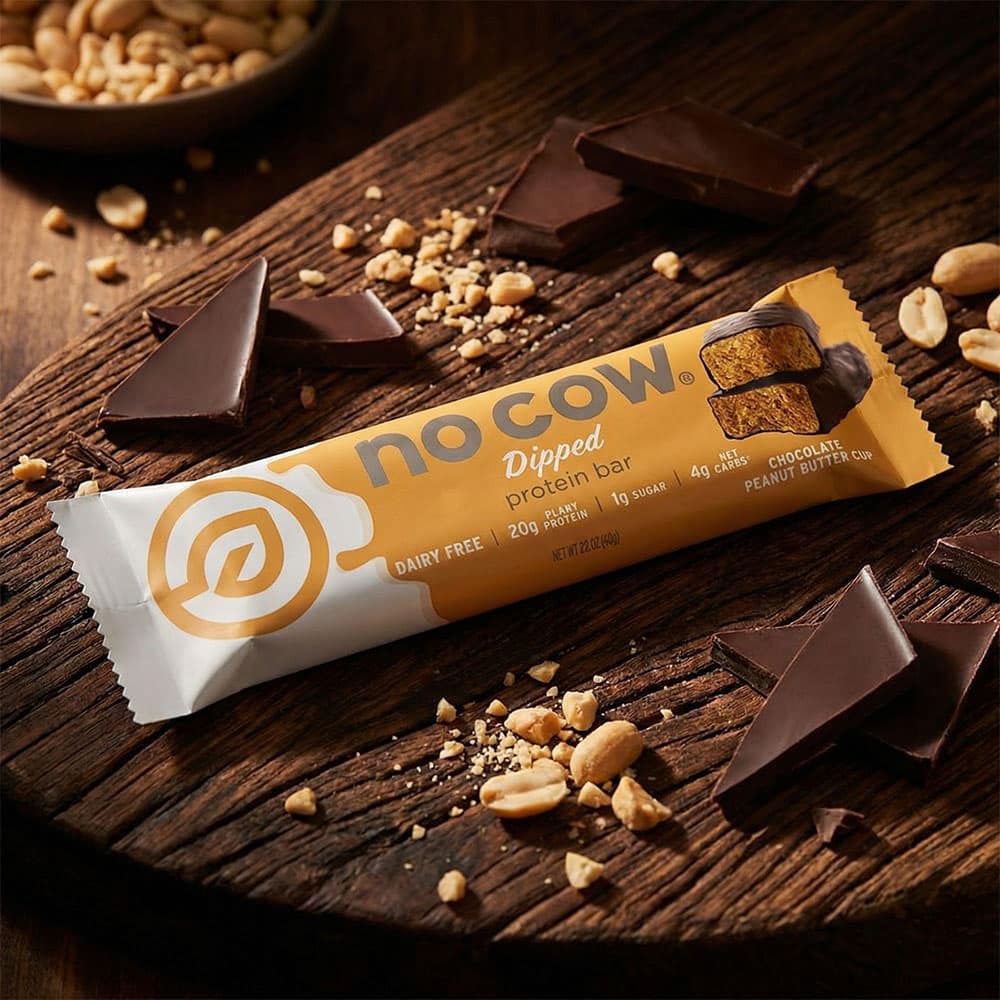 No Cow Vegan Protein Bars 20g - 12 Bars (Peanut Butter Cup)