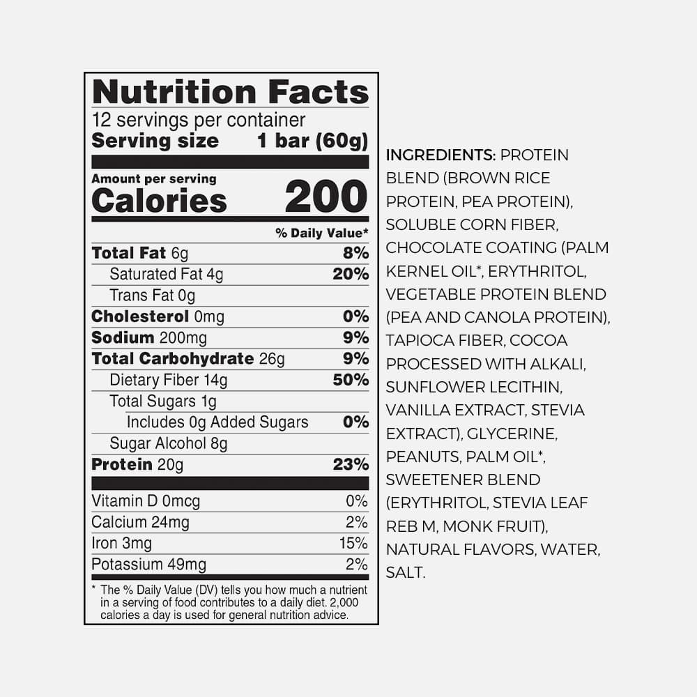 No Cow Vegan Protein Bars 20g - 12 Bars (Peanut Butter Cup)