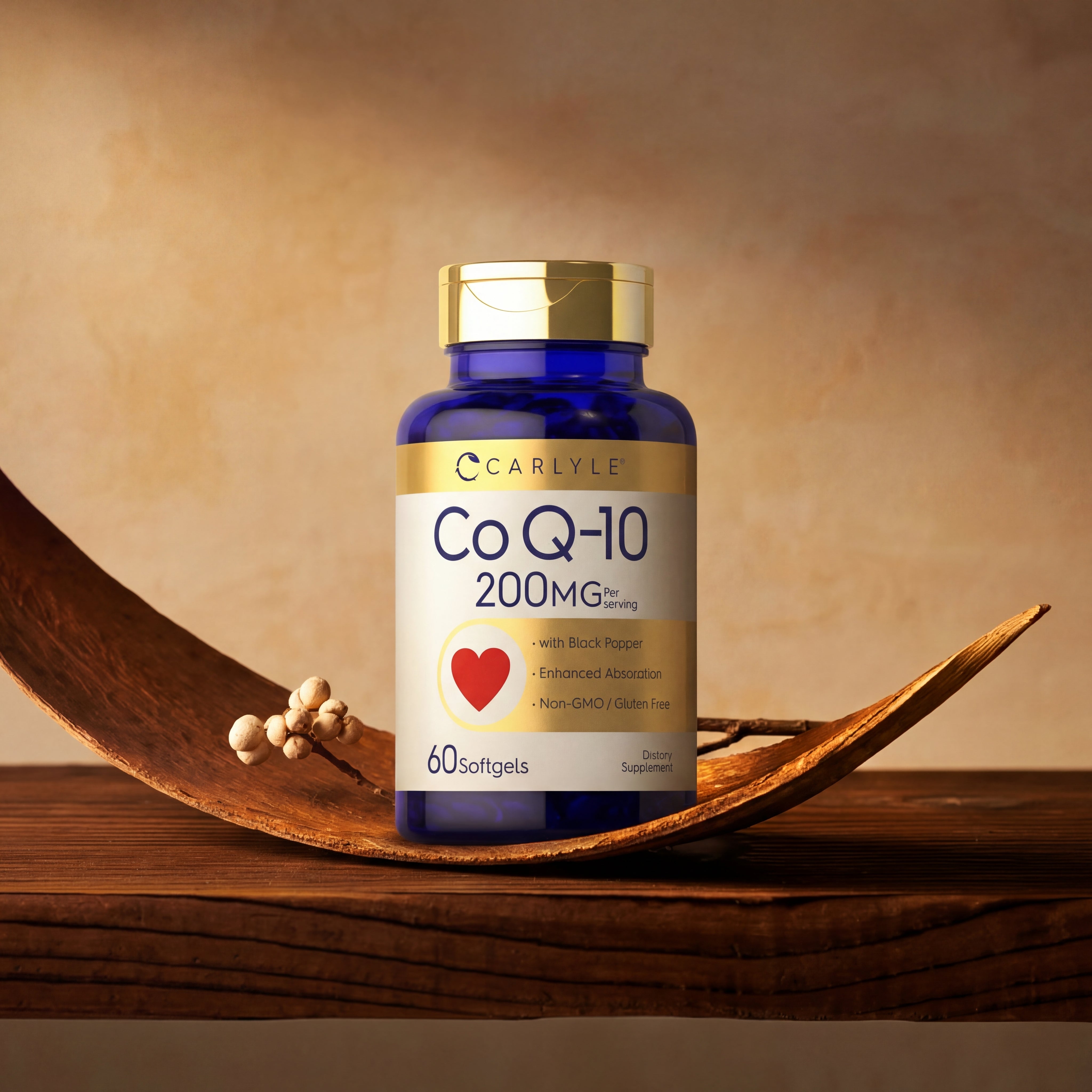 CoQ10 200mg with Black Pepper - 60 Softgels