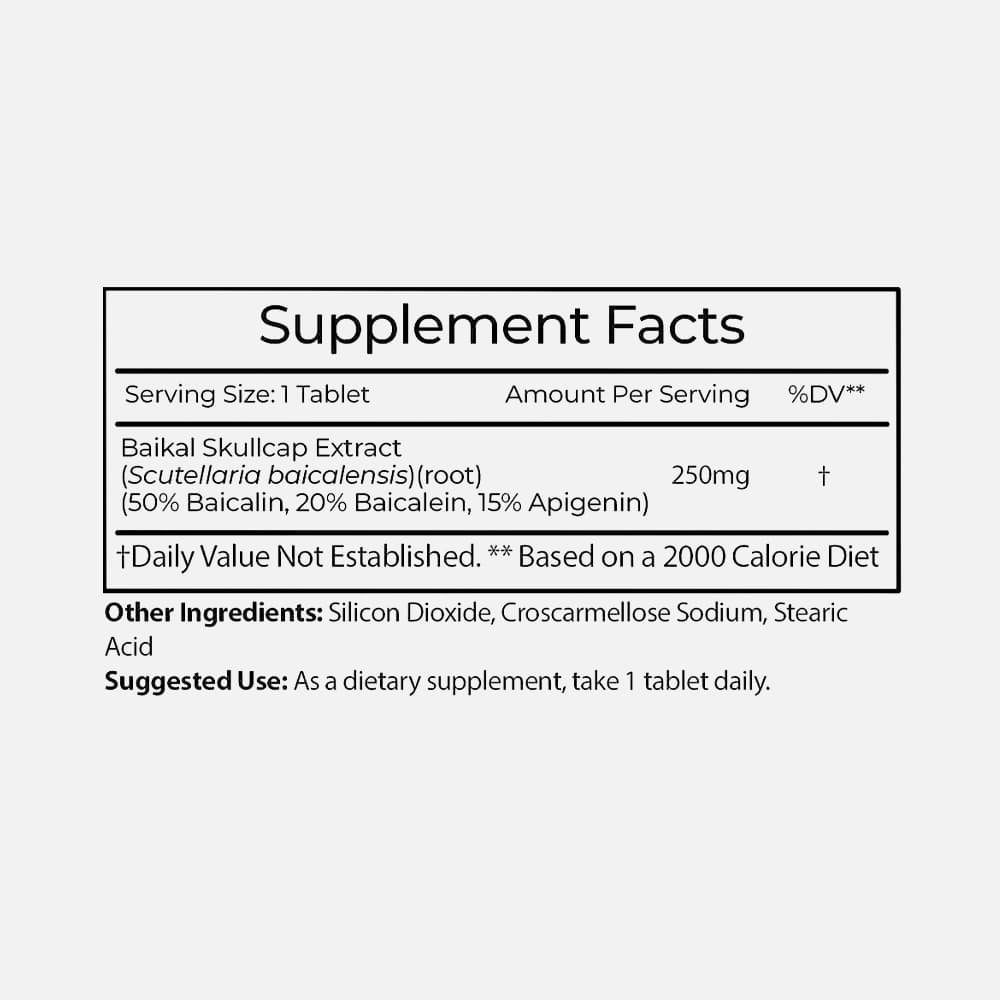 Baikal Skullcap Extract 250mg - 60 Tablets