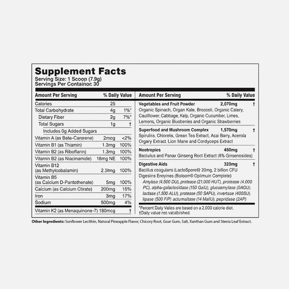Bulletproof Greens Daily Powder - 8.4oz