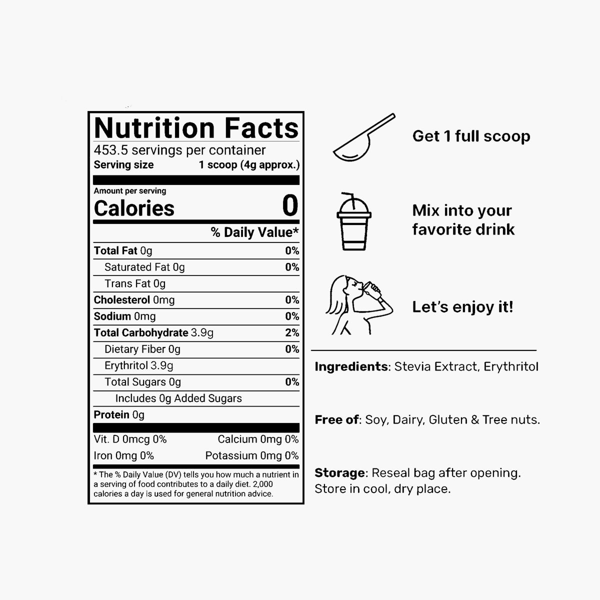 Stevia & Erythritol Sweetener