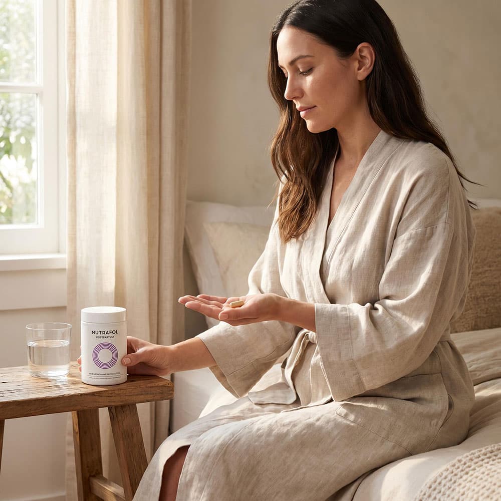Nutrafol Postpartum Hair Growth & Serum Duo, 120 Capsules – 1-Month Supply