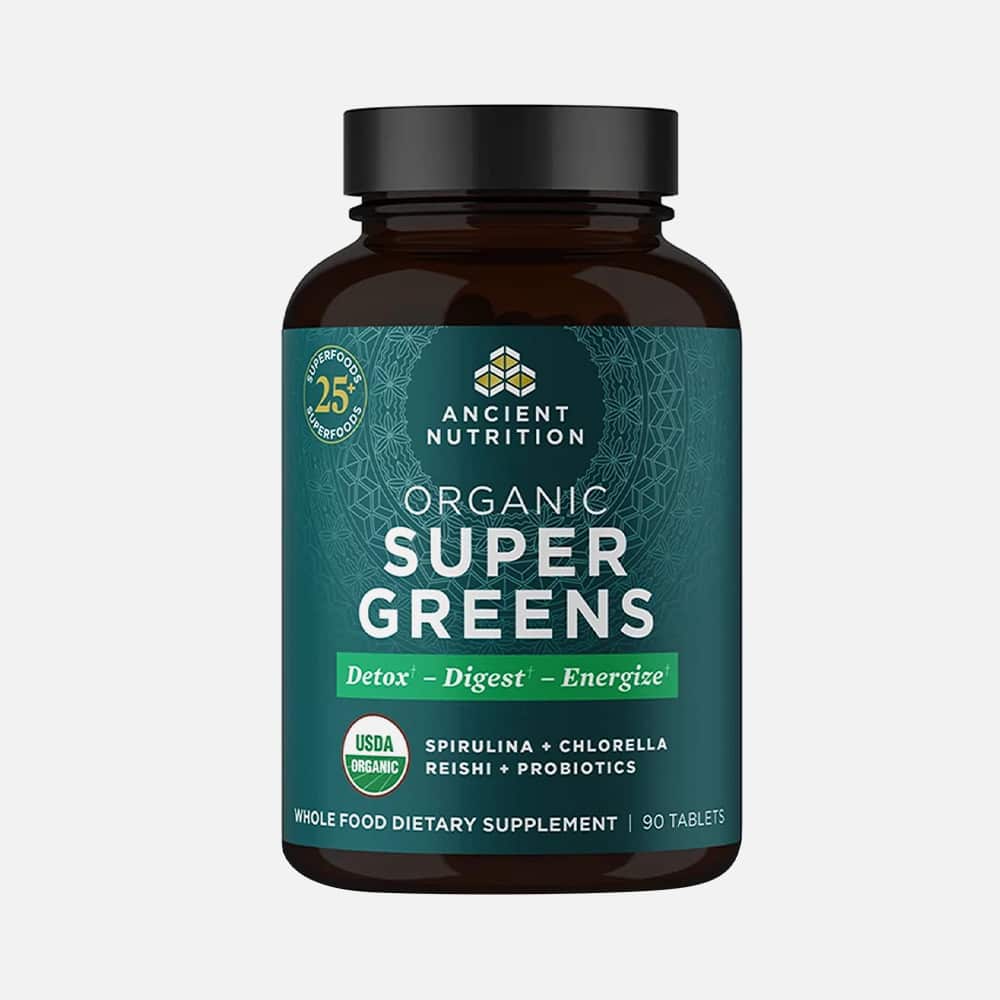Organic SuperGreens with Probiotics - 90 Tablets