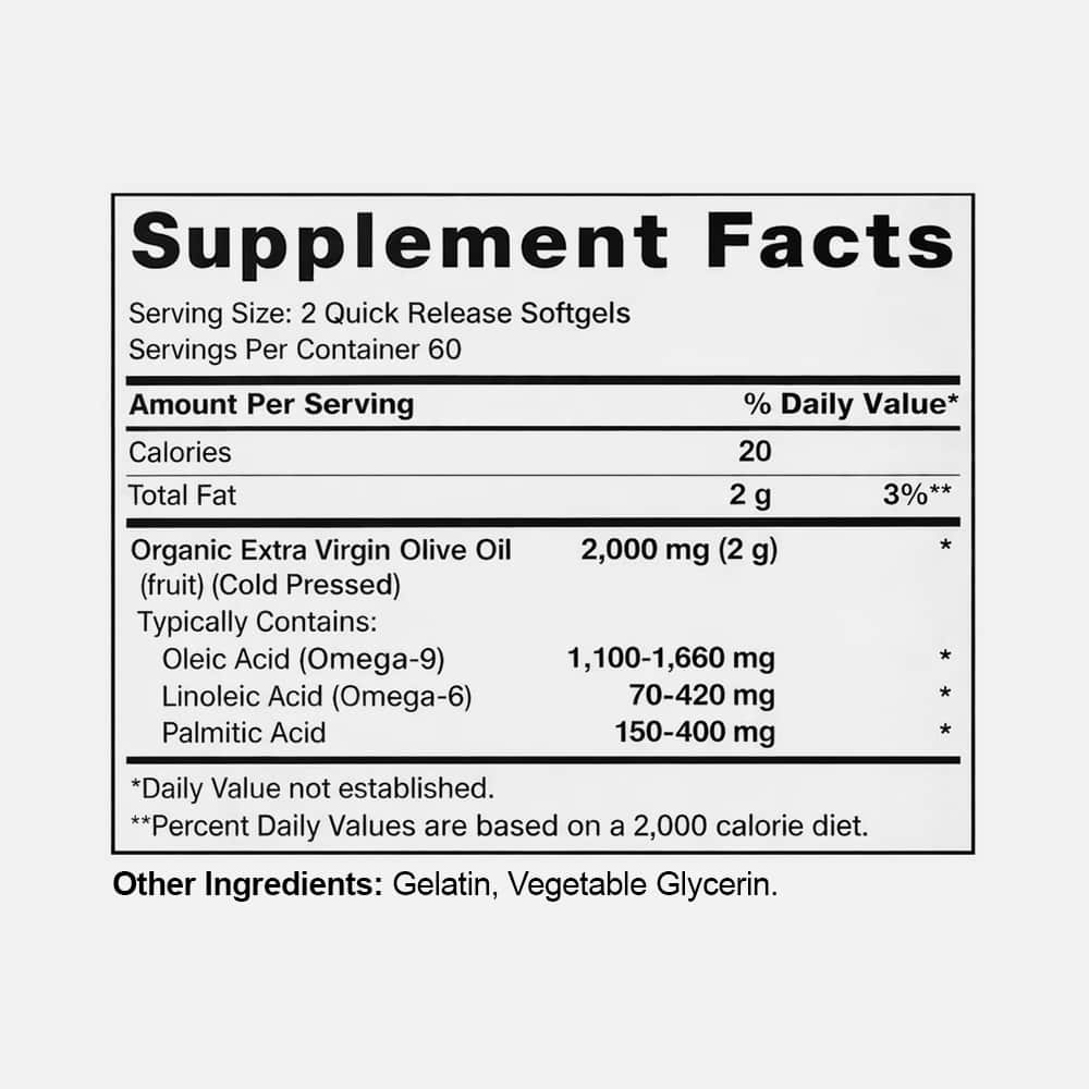 Extra Virgin Olive Oil 2000mg - 120 Softgels
