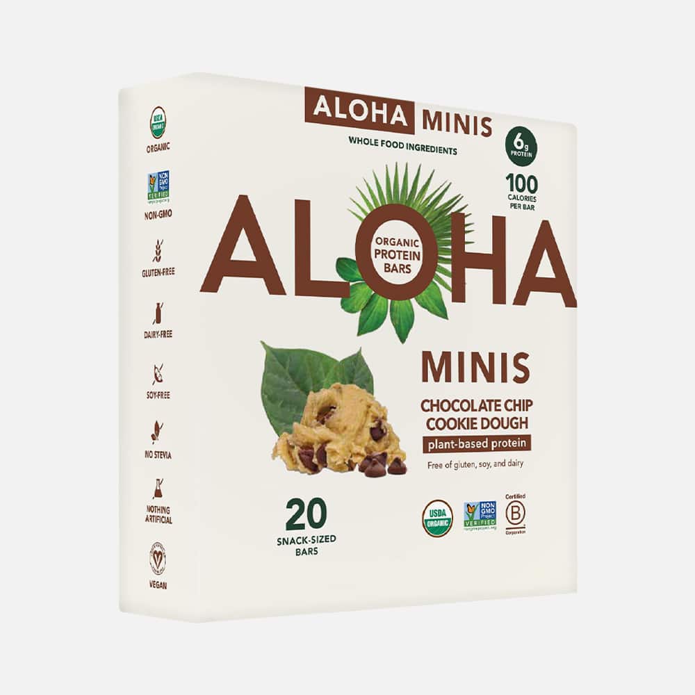 Organic Protein Bar Minis 6g - 20 Chocolate Chip Dough Bars