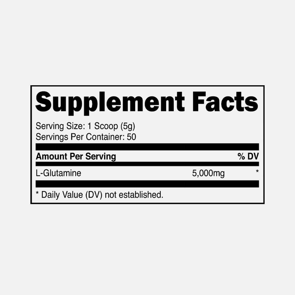 L-Glutamine 5000mg - 50 Servings Powder