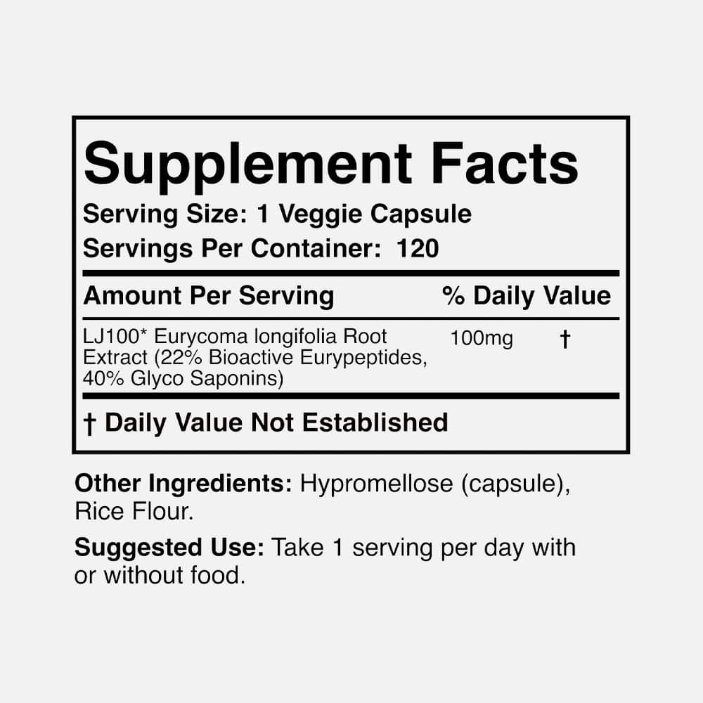 LJ100 Tongkat Ali 500mg - 120 Capsules