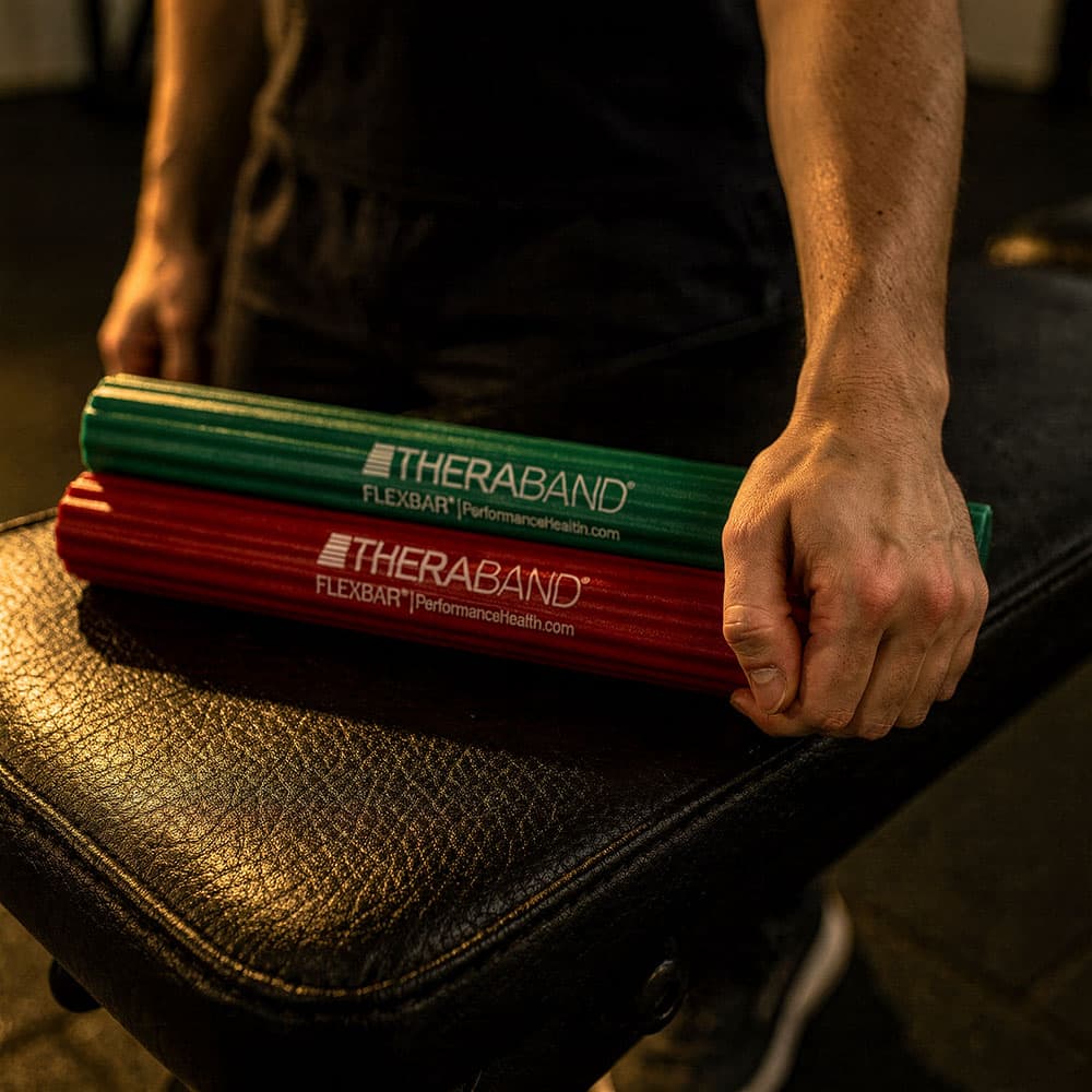 THERABAND FlexBar Red & Green - 2 Pack Therapy Bars