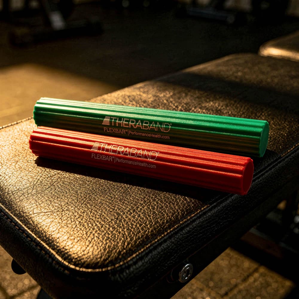 THERABAND FlexBar Red & Green - 2 Pack Therapy Bars
