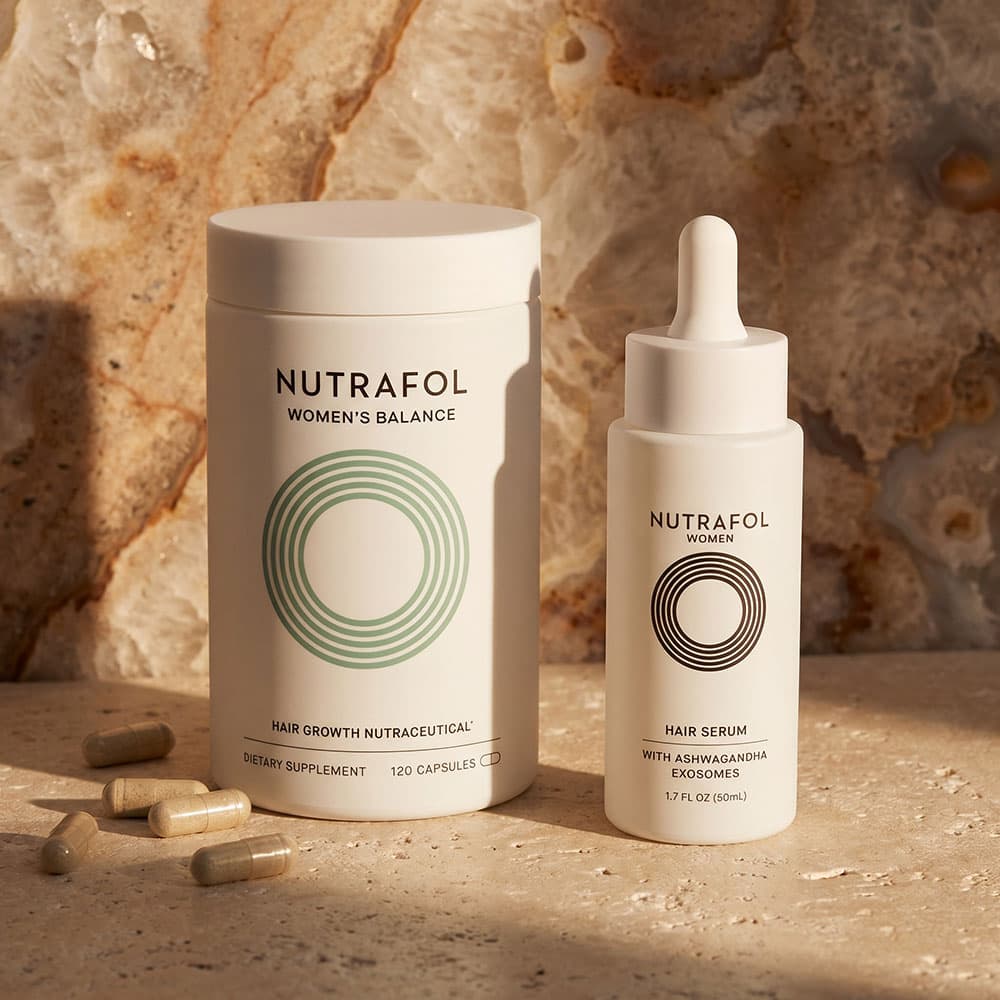 Nutrafol Women's Balance Hair Growth & Serum Kit for Ages 45+, 120 Capsules – 1-Month Supply