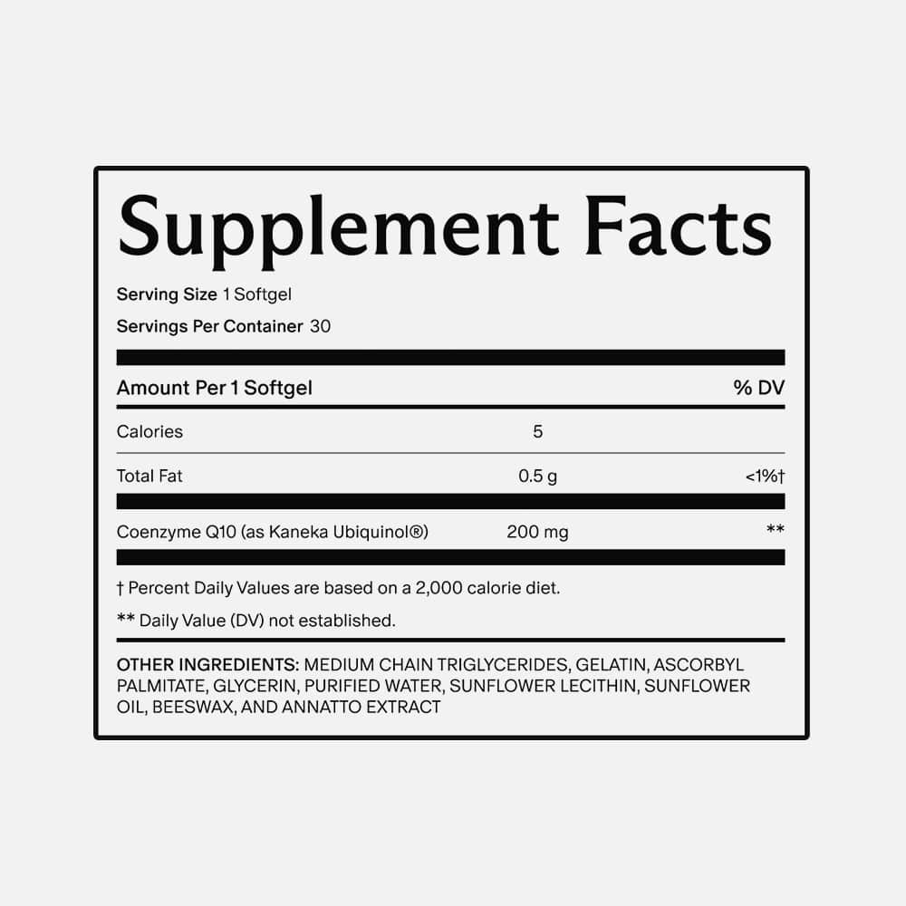CoQ10 Ubiquinol 200mg - 30 Softgels