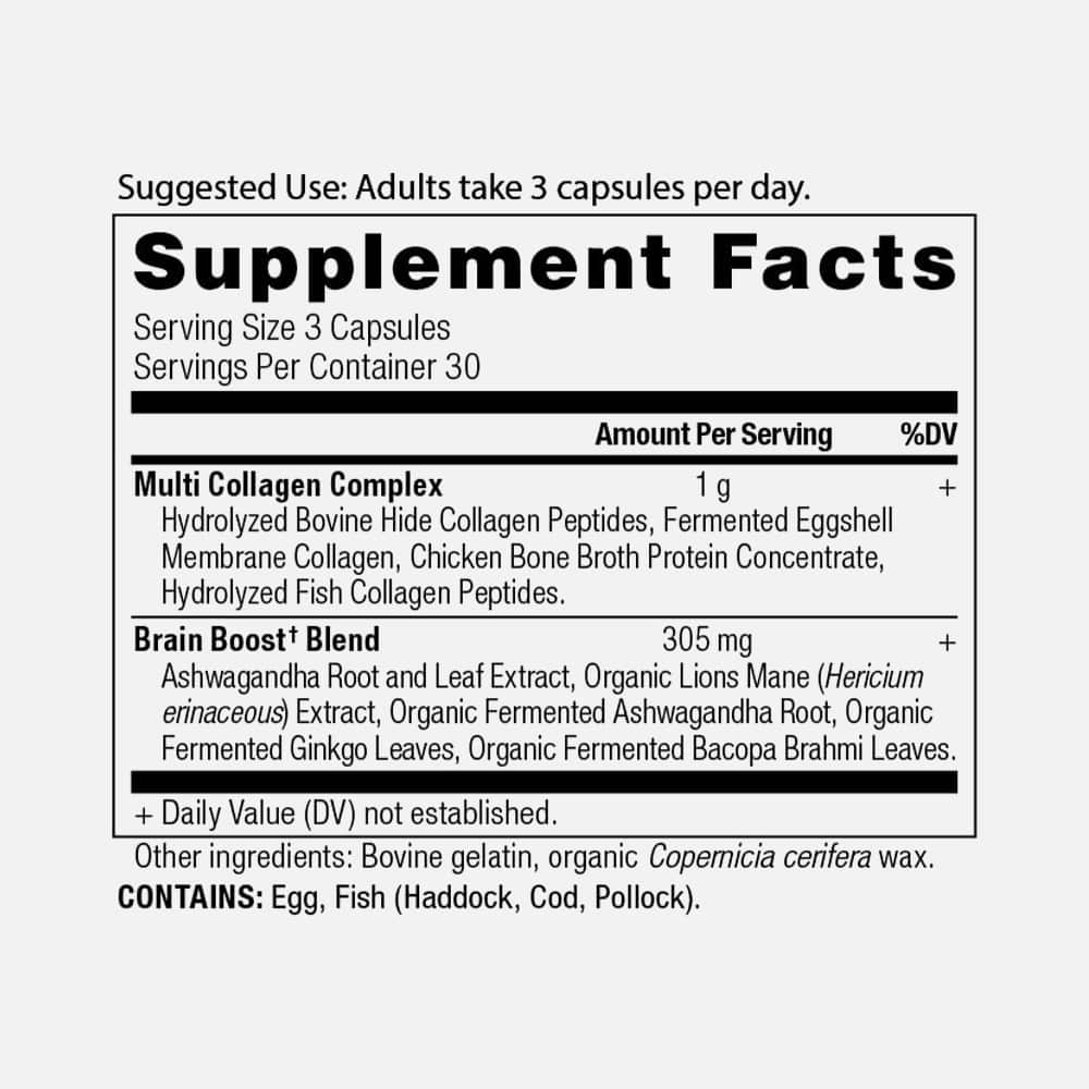 Multi Collagen Protein Brain Boost 90ct - Capsules