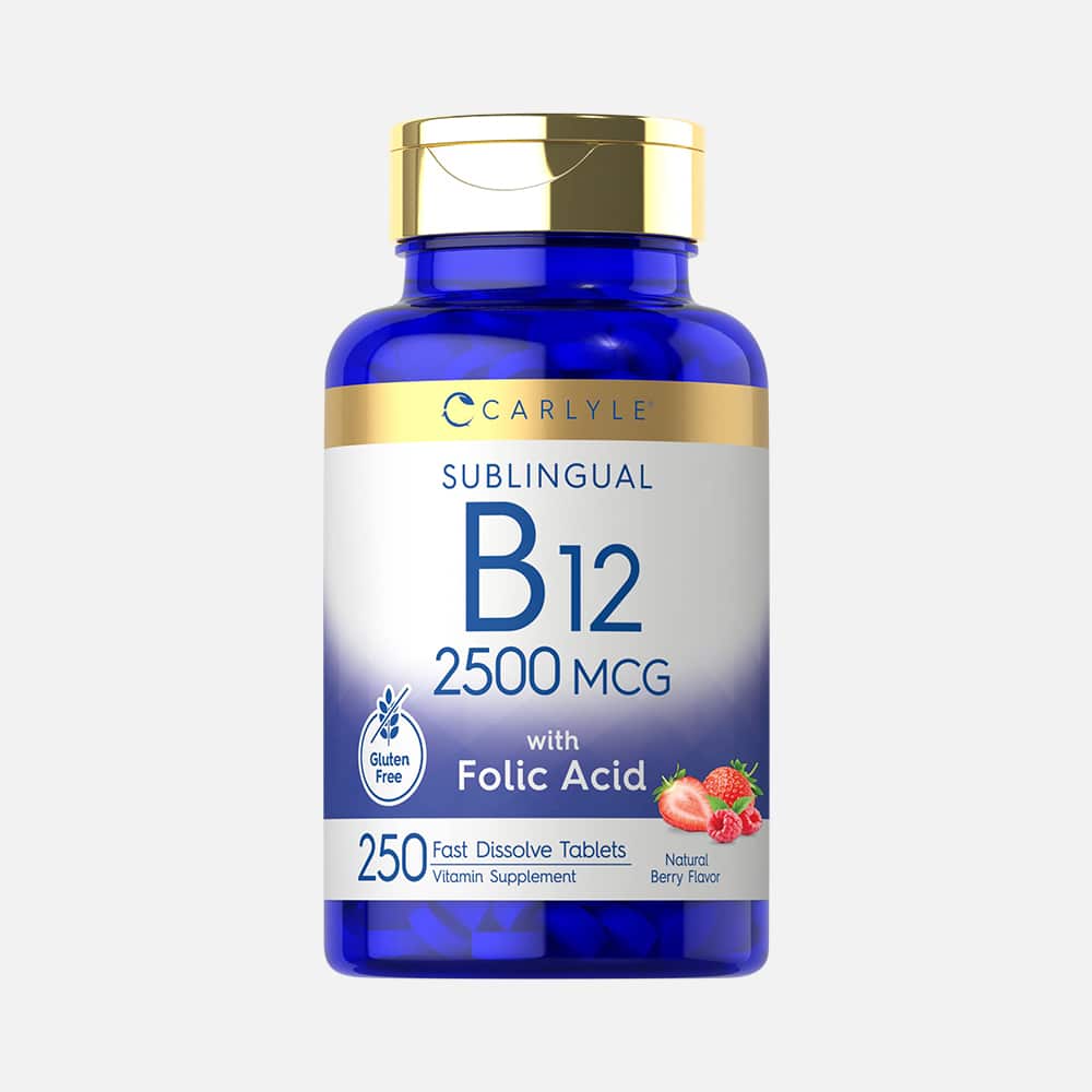 Vitamin B12 2500mcg with Folic Acid - 250 Tablets