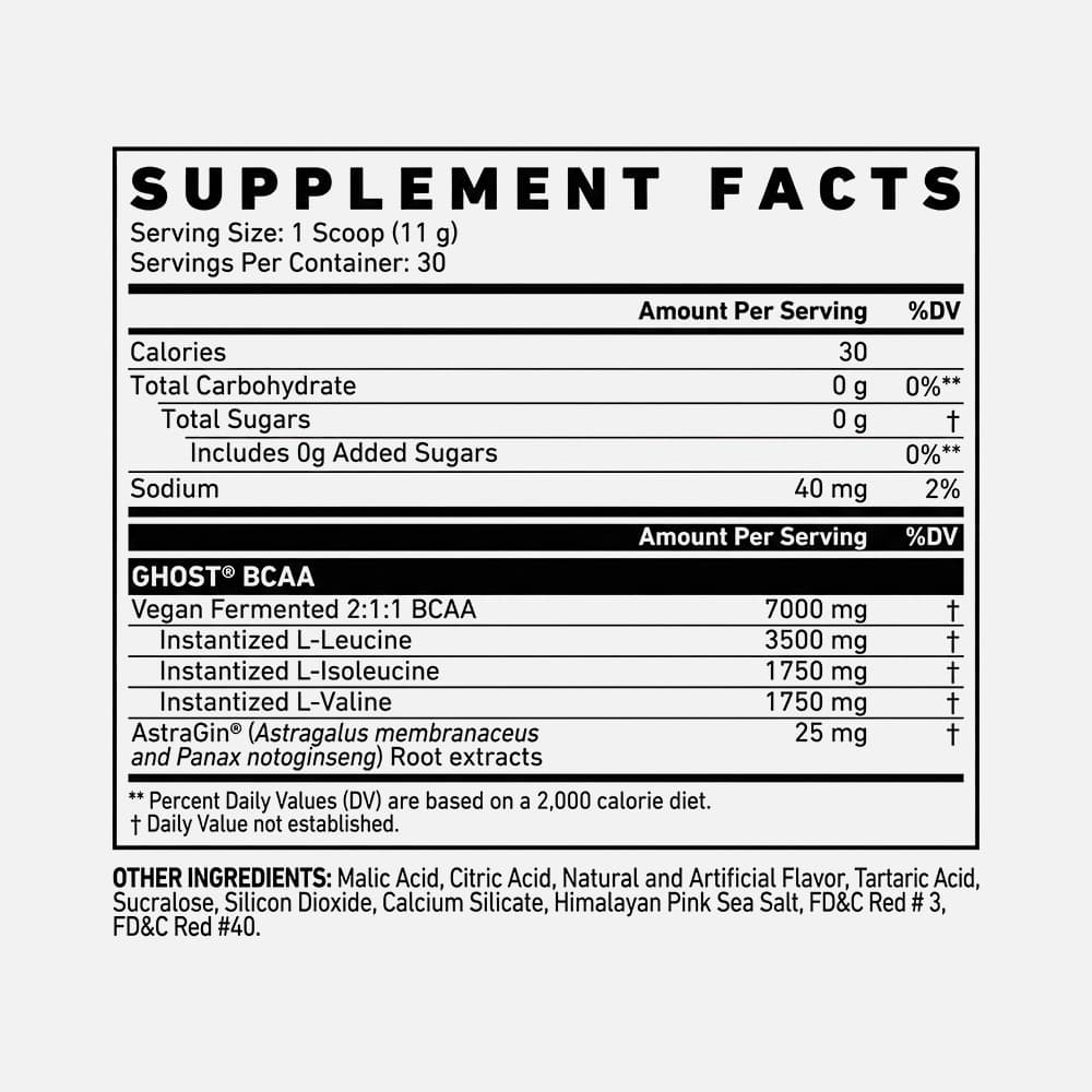 Ghost BCAA 7g - 30 Servings Powder (Sour Patch Watermelon)