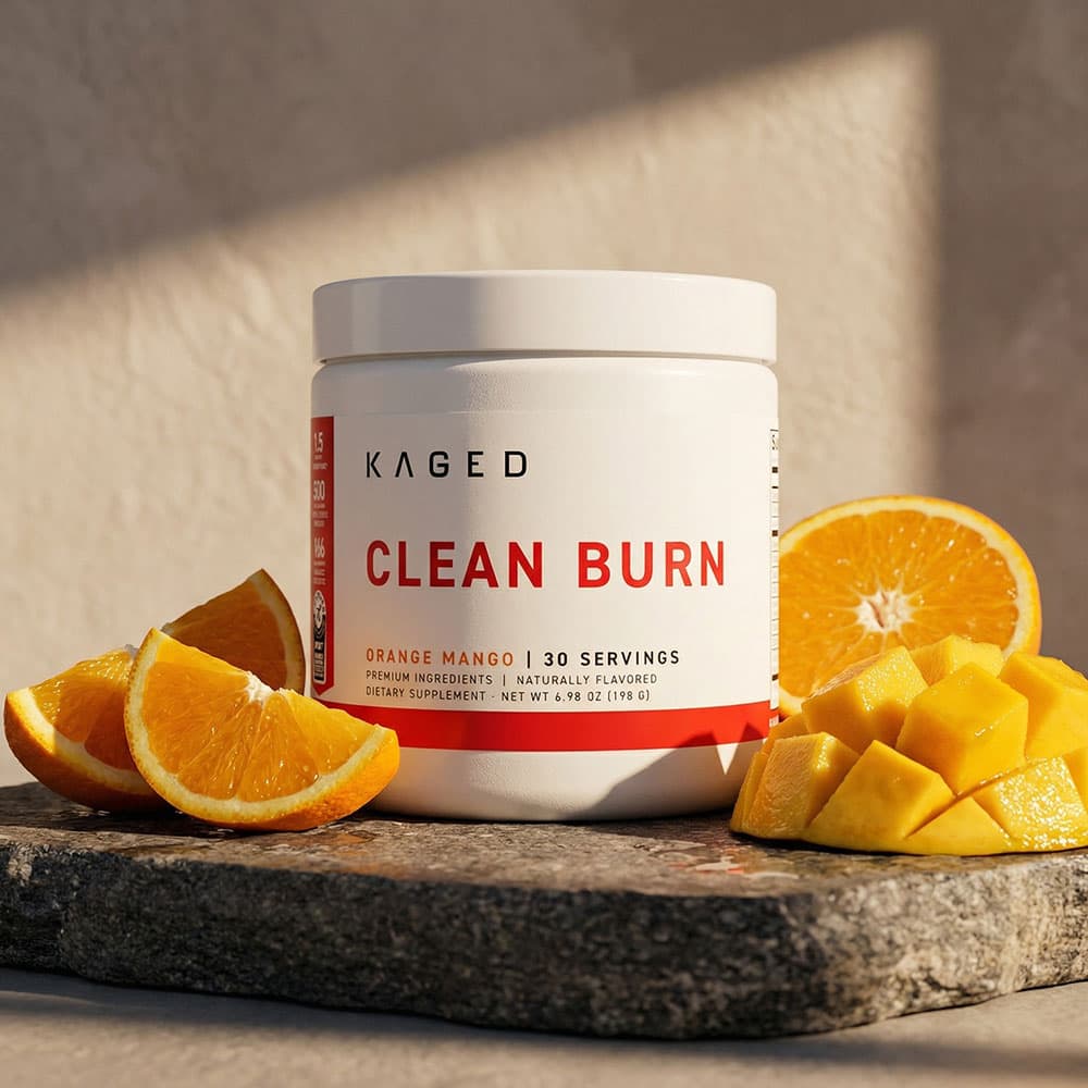 Kaged Clean Burn Powder - 30 Servings (Orange Mango)