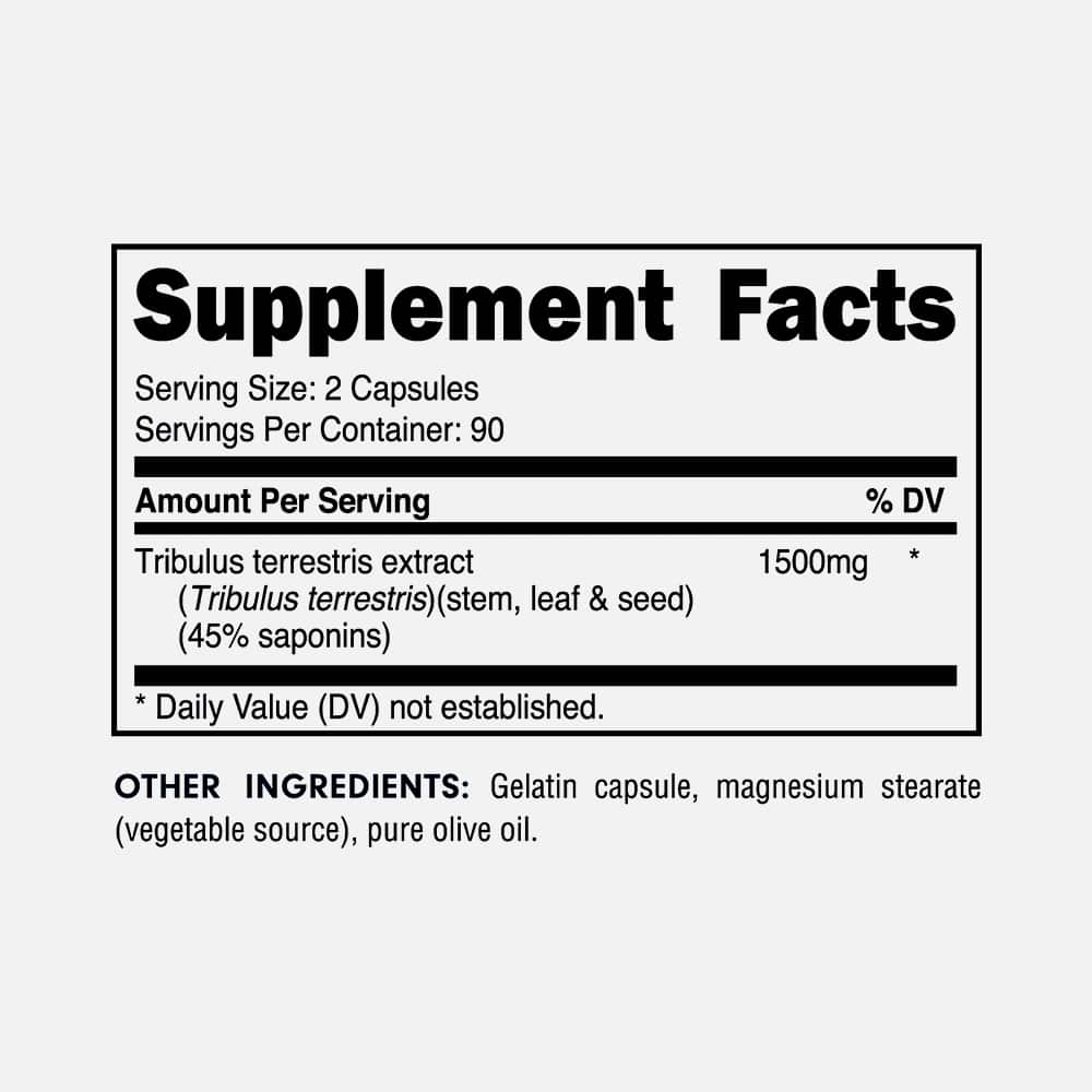 Tribulus 1500mg - 180 Capsules (90 Servings)