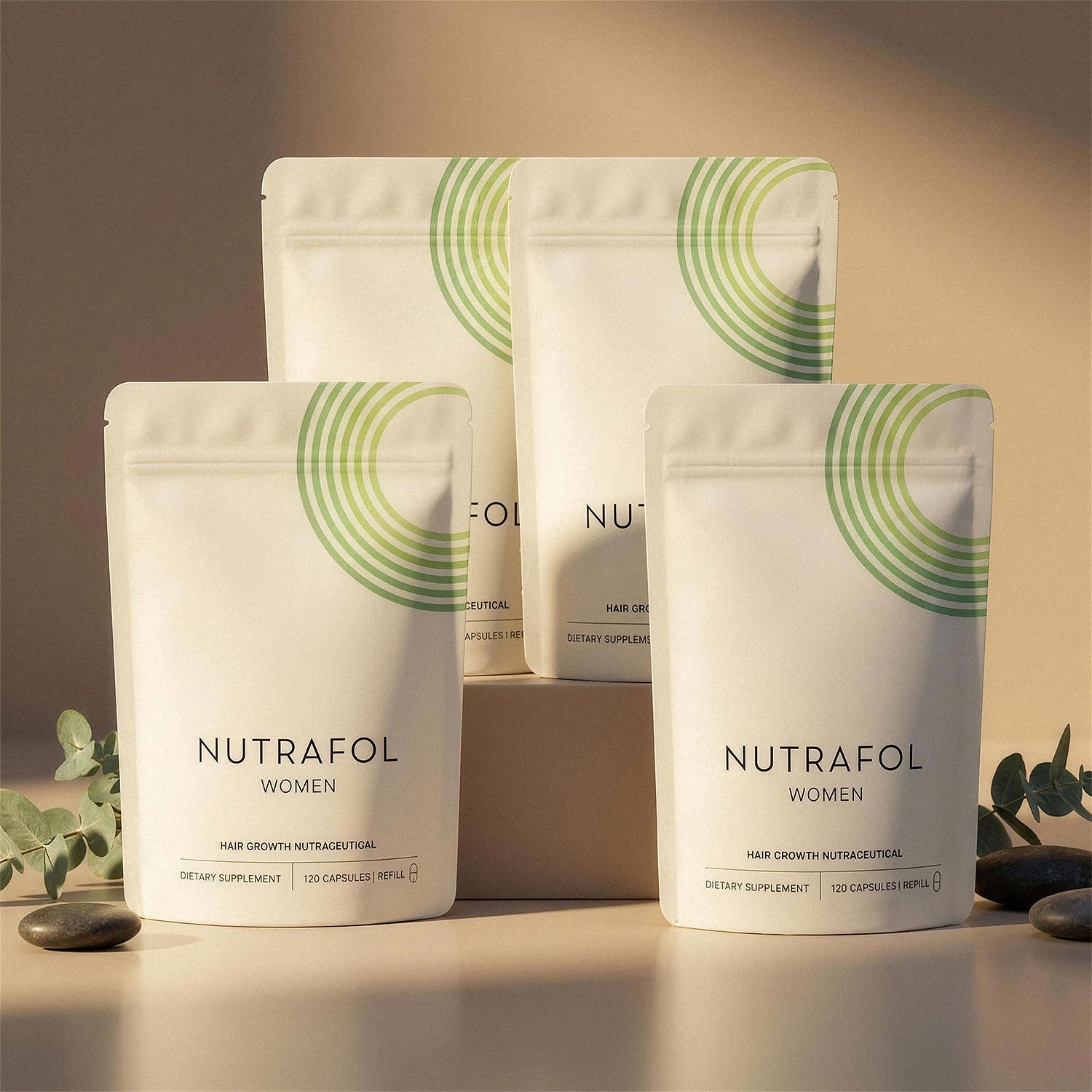 Women Hair Growth 18-44 2 Month Supply, 2 Refill Pouches