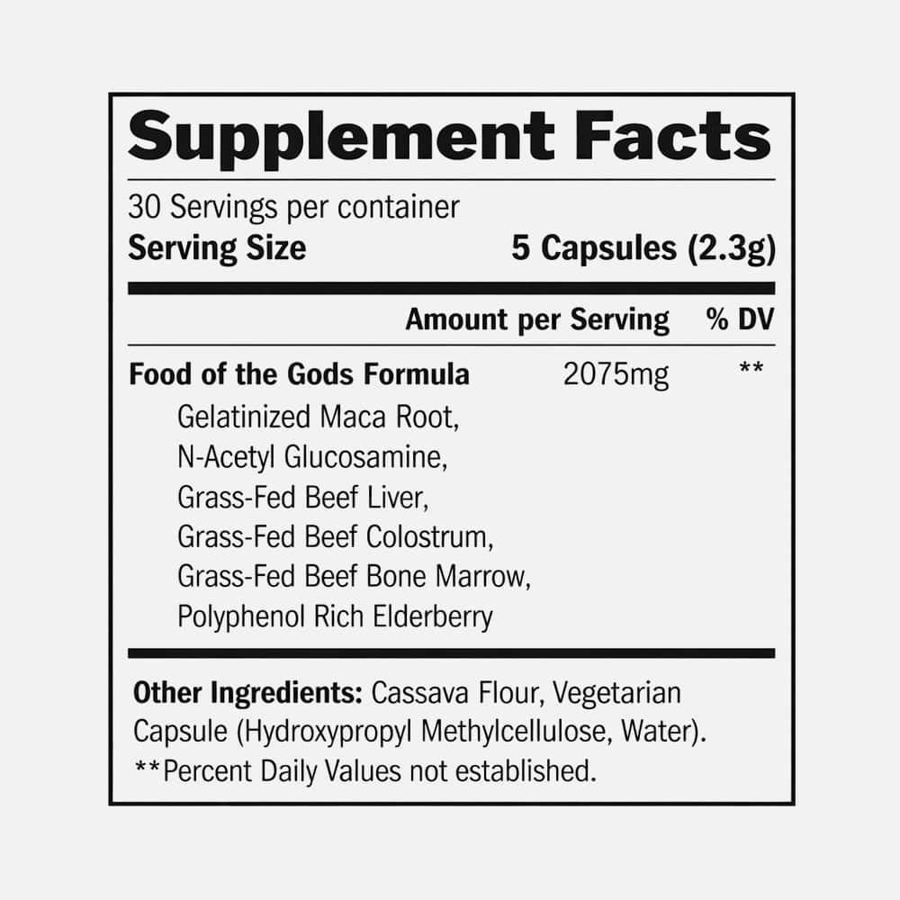 Grass-Fed Beef Organ Blend 300mg - 30 Servings Capsules