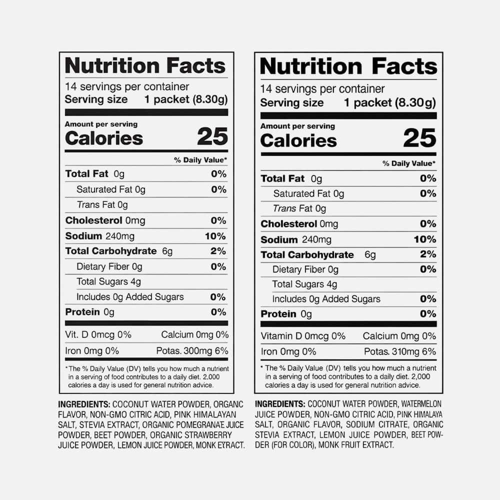 Electrolyte Drink Mix - Berry Pomegranate + Watermelon Bundle - 28 Powder Packets