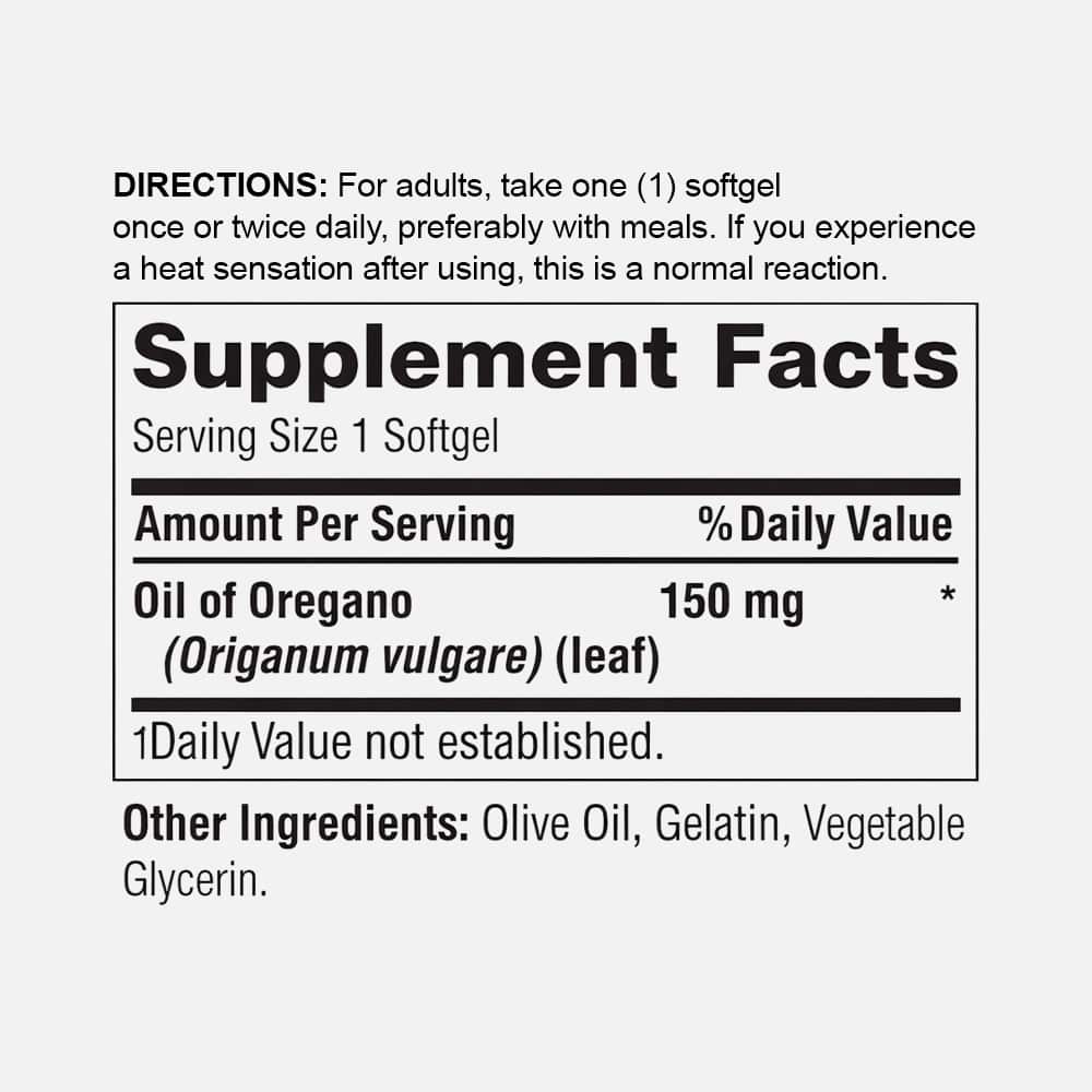 Oil of Oregano 150mg - 360 Softgels
