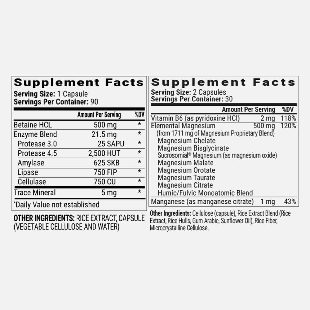 Magnesium & HCL Breakthrough Bundle - 150 Capsules