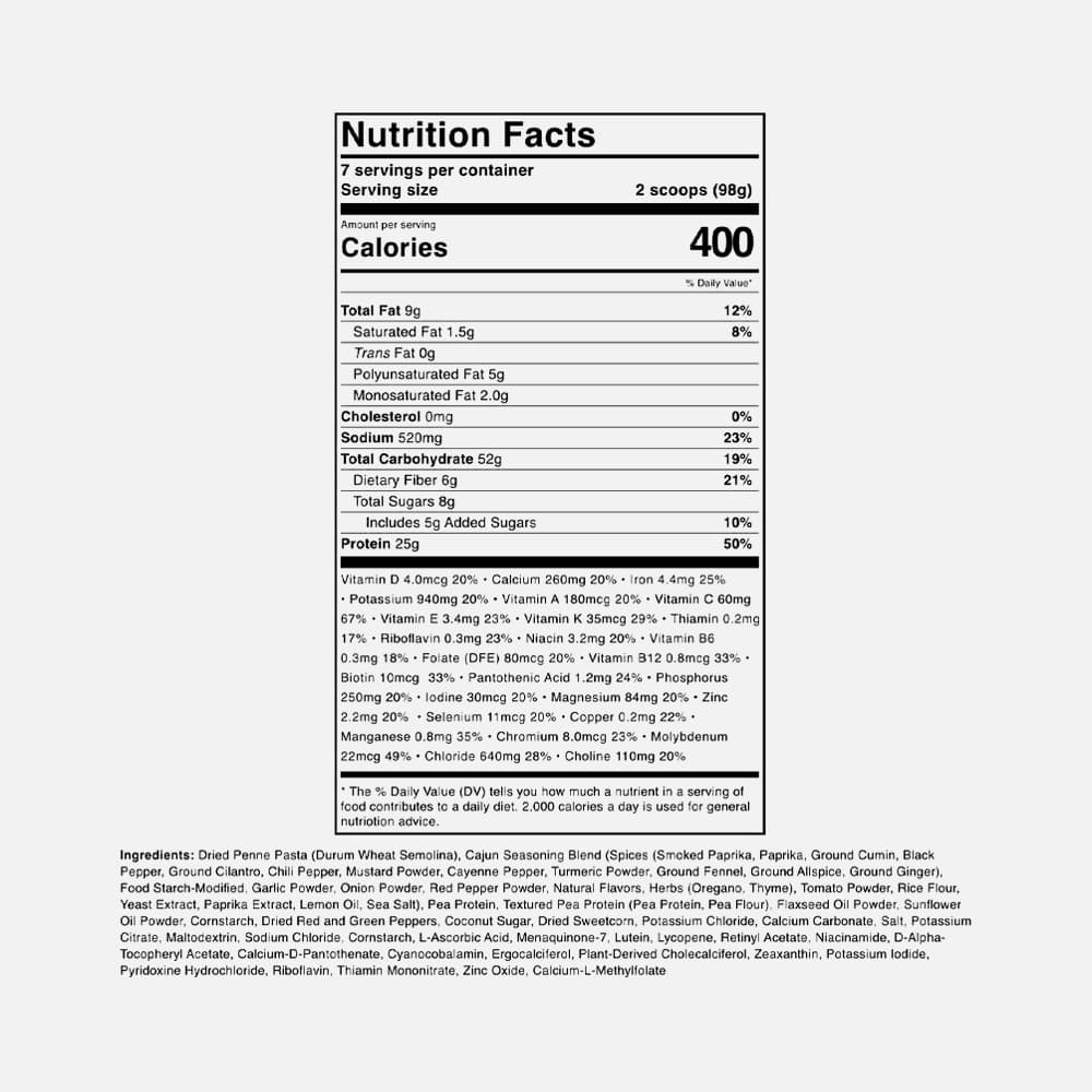 Huel Hot & Savory Cajun Pasta - 14 Scoops Meal Mix
