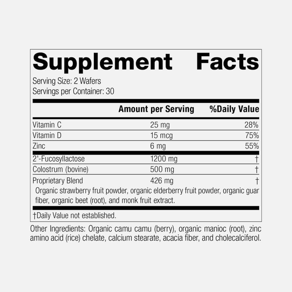 Children's Immune Vitamin C D Zinc - 60 Wafers