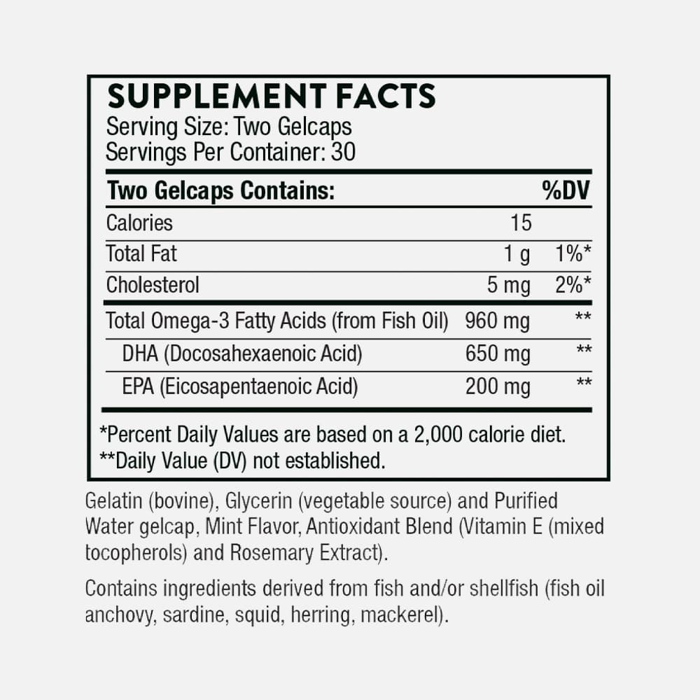 Prenatal DHA 650mg with EPA 200mg - 60 Gelcaps