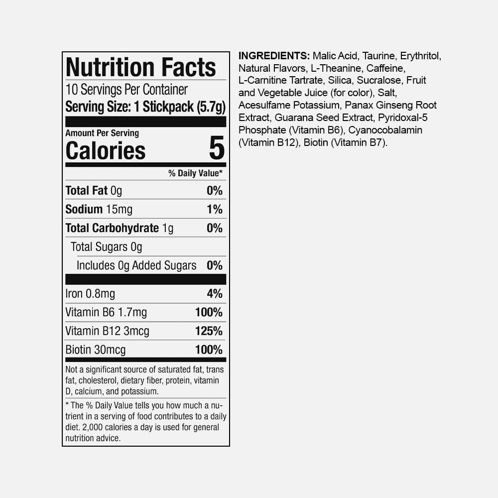 Energy Sticks Drink Powder, 10 Pack – Cosmic Stardust Flavor