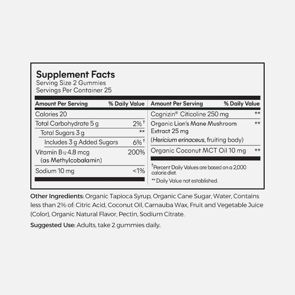 Lemme Focus Cognizin Citicoline 50 Count - Gummies